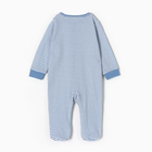 Комбинезон детский, цвет белый/полоска, рост 68 - фото 23536149