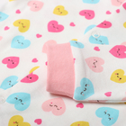 Комбинезон детский, цвет белый/сердечки, рост 62 - фото 23536159