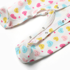 Комбинезон детский, цвет белый/сердечки, рост 68 - фото 23536164