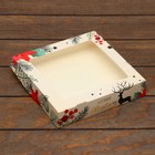 Коробка складная "Праздник", 20 х 20 х 4 см с окном - Фото 2