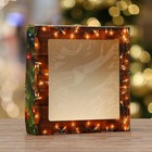 Коробка складная с окном "Merry christmas" 20 х 20 х 4 см - фото 320840051