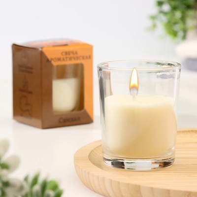 Ароматическая свеча в стакане 5×6 см, сандал