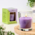 Ароматическая свеча в стакане 5×6 см, лаванда и ментол - Фото 1