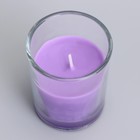 Ароматическая свеча в стакане 5×6 см, лаванда и ментол - Фото 5