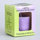 Ароматическая свеча в стакане 5×6 см, лаванда и ментол - Фото 6