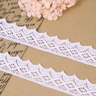 Кружево вязаное, 40 мм, 10±1 м, белое - Фото 2