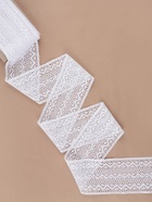 Кружево вязаное, 115 мм × 10 ± 1 м, цвет белый - Фото 2