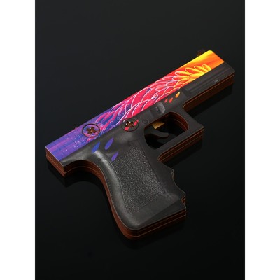 Деревянное оружие, детское сувенирное, пистолет «Перья», 20×13 см