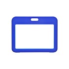 Бейдж горизонтальный, внешний 100×78 мм, внутренний 85×54 мм, синий - Фото 1