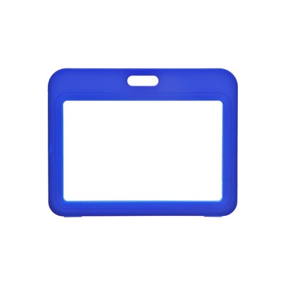 Бейдж горизонтальный, внешний 100×78 мм, внутренний 85×54 мм, синий