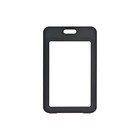 Бейдж вертикальный, внешний размер 110×70 мм, внутренний размер 85×54 мм, чёрный - Фото 1
