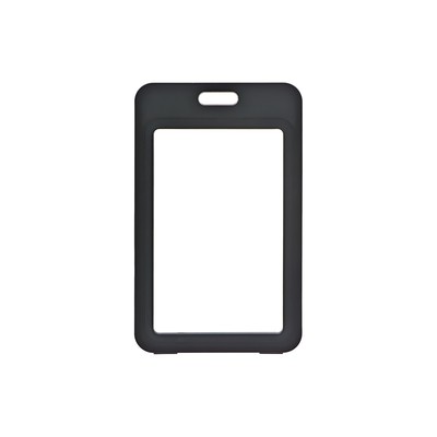 Бейдж вертикальный, внешний размер 110×70 мм, внутренний размер 85×54 мм, чёрный