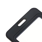 Бейдж вертикальный, внешний размер 110×70 мм, внутренний размер 85×54 мм, чёрный - Фото 2