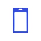 Бейдж вертикальный, внешний 110х70 мм, внутренний 85х54 мм, синий (10 шт) - фото 809443852