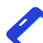 Бейдж вертикальный, внешний 110х70 мм, внутренний 85х54 мм, синий (10 шт) - фото 809443853