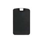 Бейдж вертикальный, внешний 110х70 мм, внутренний 83х52 мм, силиконовый, черный (10 шт) - фото 809443856