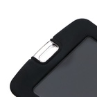 Бейдж вертикальный, внешний размер 110×70 мм, внутренний размер 83×52 мм, силиконовый, чёрный - Фото 5