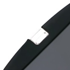 Бейдж горизонтальный, внешний размер 100×79 мм, внутренний размер 85×54 мм, силиконовый, чёрный - Фото 5