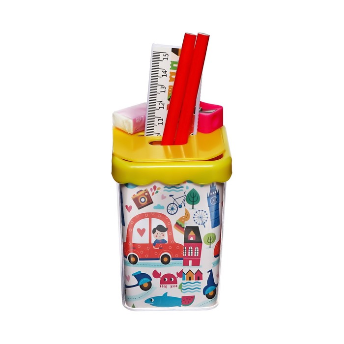 Набор настольный канцелярский, 6 предметов, Calligrata «Город» - Фото 1