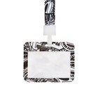 Бейдж горизонтальный, внешний размер 100×80 мм, внутренний размер 52×82 мм, на ленте 42 см, «Граффити» - Фото 3