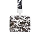 Бейдж горизонтальный, внешний размер 100×80 мм, внутренний размер 52×82 мм, на ленте 42 см, «Граффити» - Фото 2