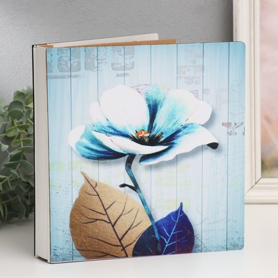 Фотоальбом на 100 фото 10×15 см «Голубой цветок», 22×4×23 см