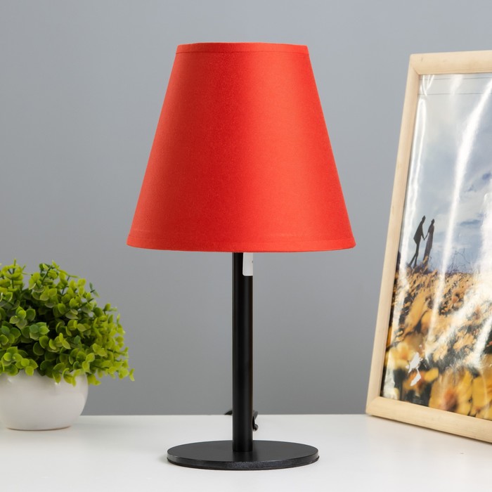 Лампа настольная Jack 1х15Вт Е14 черный/красный 18х18х32см RISALUX - Фото 1