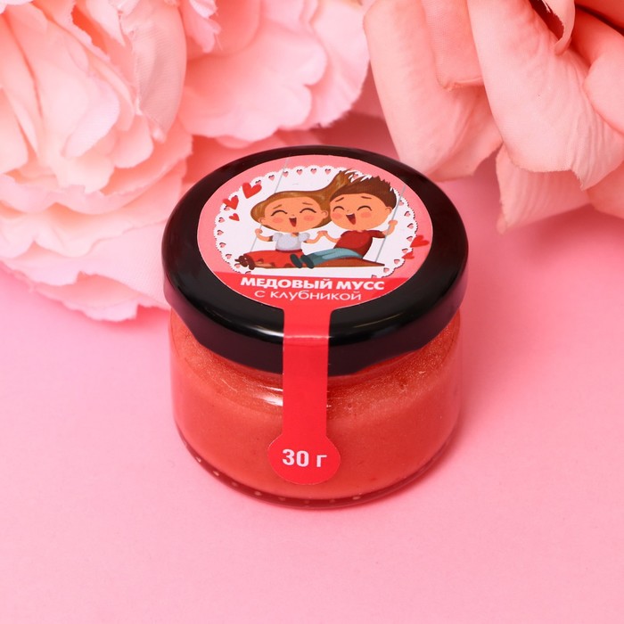 Медовый мусс "14 февраля" клубника, 30 г - Фото 1