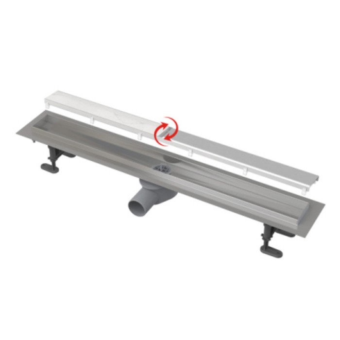 Трап Alcadrain Fit&Go APZ13-DOUBLE9-550, с двухсторонней решеткой, 550 мм - Фото 1
