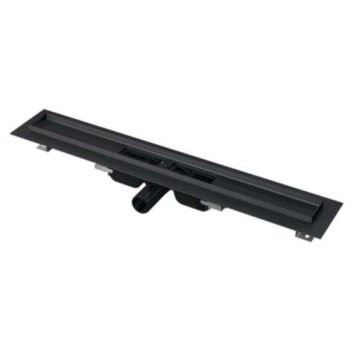Трап Alcadrain APZ101BLACK-650, с порогами, 650 мм, чёрный матовый - Фото 1