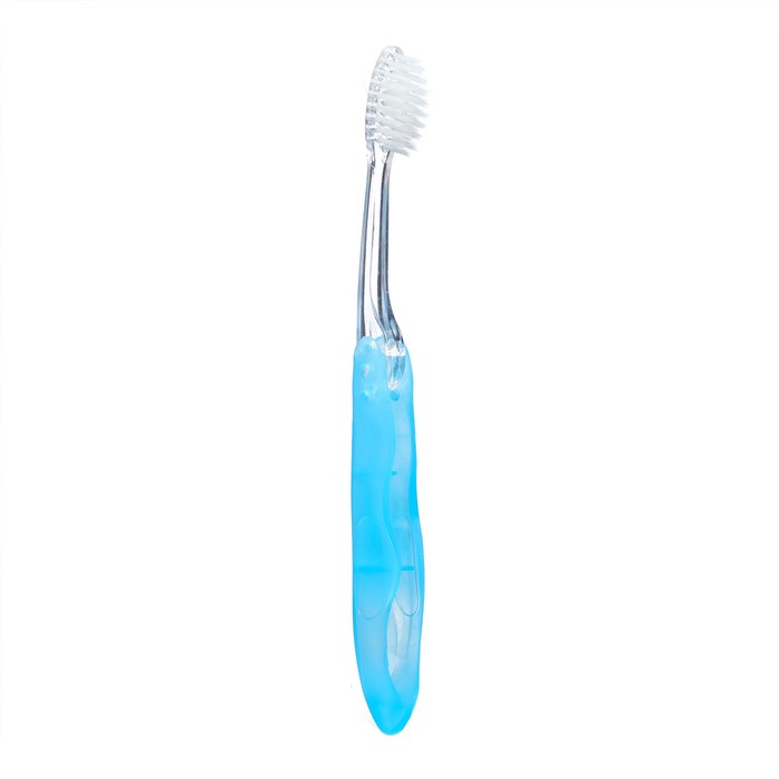 Зубная щетка складная в индивидуальной упаковке, 1 штука, средней жесткости, голубая
