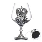 Бокал для коньяка «Герб», 550 мл, стекло, серебристый - Фото 2