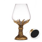 Бокал для коньяка «Рука скелета», 550 мл, стекло, золотистый - Фото 3