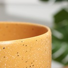 Горшок цветочный с поддоном 4,7 л, коричневый керамика, "Рябь" (М) - фото 23460604