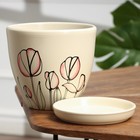 Горшок цветочный "Тюльпанчик" розовый, 2,4 л - фото 23460608