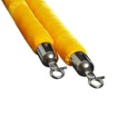 Канат бархатный оградительный, 1.5 м, серебряный наконечник, жёлтый - Фото 3