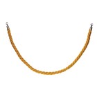Канат плетеный оградительный 1.5м, cеребрянный наконечник, желтый - фото 8599830