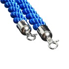 Канат плетёный оградительный 1.5 м, серебряный наконечник, синий - Фото 3