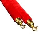 Канат оградительный бархатный красный, золотой наконечник-1.5 м - Фото 3