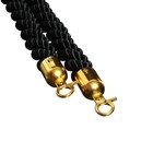 Канат плетёный оградительный 1.5 м, золотой наконечник, чёрный - Фото 3
