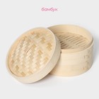 Пароварка Доляна «Восточная кухня», 2 яруса, d=24 см, бамбук - Фото 2