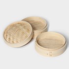 Пароварка Доляна «Восточная кухня», 2 яруса, d=24 см, бамбук - Фото 6