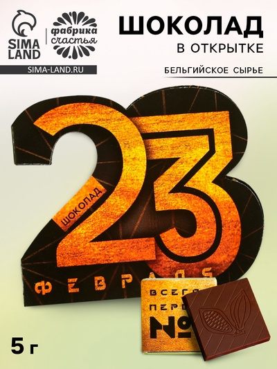 Шоколад молочный в открытке на 23 февраля «Тому, кто может всё», 5 г