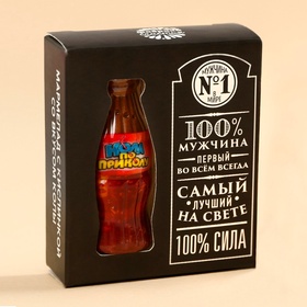 Мармелад бутылка колы «100% мужчина» с кислой начинкой, 9 г.