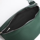 Сумка женская кросс-боди на молнии, 26×10×16 см, зелёная - Фото 6