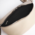 Сумка женская кросс-боди на молнии, 26×10×16 см, бежевая - Фото 6