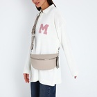 Сумка женская кросс-боди на молнии, 26×10×16 см, бежевая - Фото 7