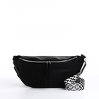 Сумка женская кросс-боди на молнии, 34×11×17 см, чёрная - Фото 2