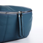 Сумка женская кросс-боди на молнии, 34×11×17 см, синяя - Фото 5