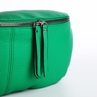 Сумка женская кросс-боди на молнии, 34×11×17 см, зелёная - Фото 6